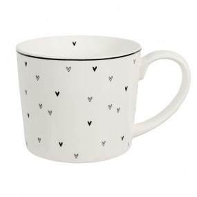 26CEMU0144 Mug 300 ml White Ceramic Hearts Drinking Cup