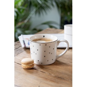 26CEMU0144 Mug 275 ml Blanc Céramique Coeurs Gobelet