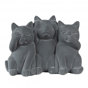 26TE0475 Figurine Cat 22x10x16 cm Grey Stone Home Accessories