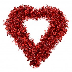 265567 Christmas Decoration Heart 40x40x4 cm Red Plastic