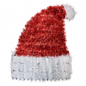 265568 Weihnachtsdekoration Weihnachtsmütze 33x5x42 cm Rot Weiß Kunststoff