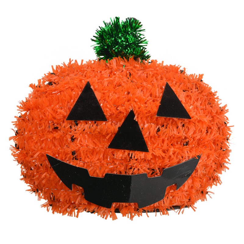 65498 Halloween Decoration Pumpkin Ø 13 cm Orange Plastic