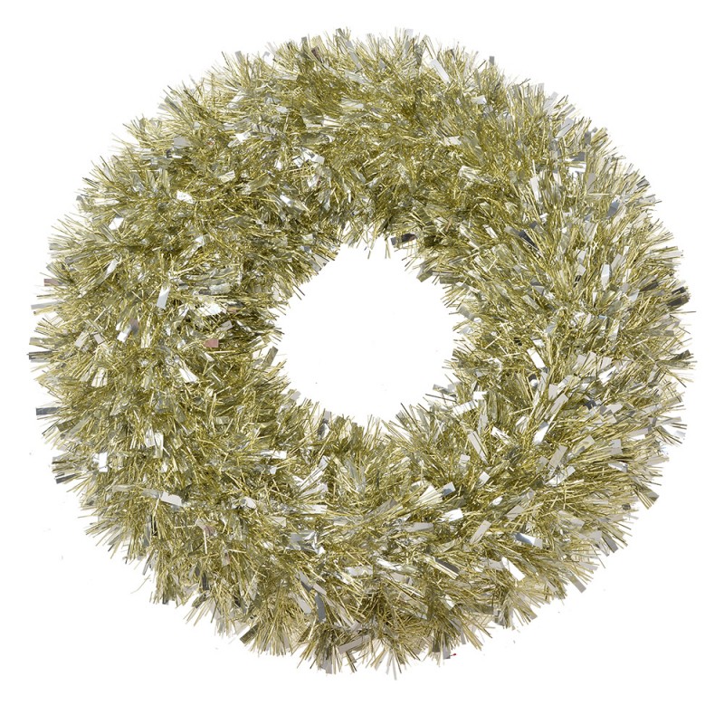 65524 Christmas wreath Ø 45 cm Gold colored Plastic