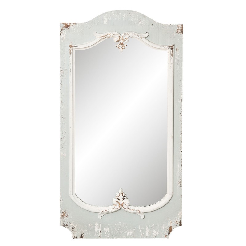 52S118 Miroir 56x110 cm Gris Bois Rectangle Grand miroir