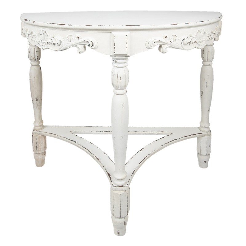 5H0544 Side Table 106x48x87 cm White Wood Console Table