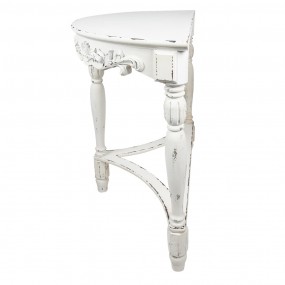 25H0544 Side Table 106x48x87 cm White Wood Console Table