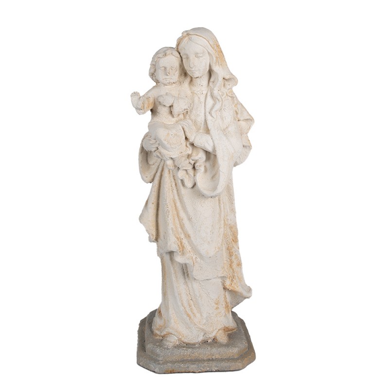 5MG0042 Figur Maria 55 cm Beige Keramikmaterial