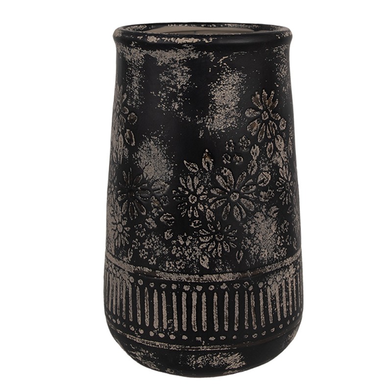 6CE1709 Vase Ø 15x23 cm Grau Keramik