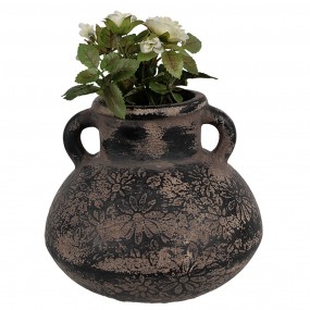 26CE1711 Pot de fleurs Ø 15x13 cm Gris Céramique