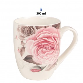 26CEMS0044 Mug Set of 4 300 ml Pink Porcelain Roses