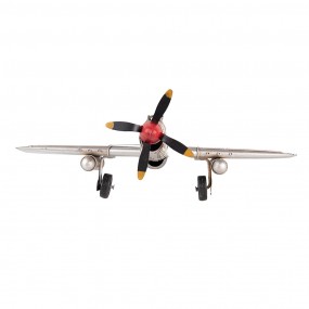 26Y4964 Miniature décorative 35x32x13 cm Gris Fer Avion miniature