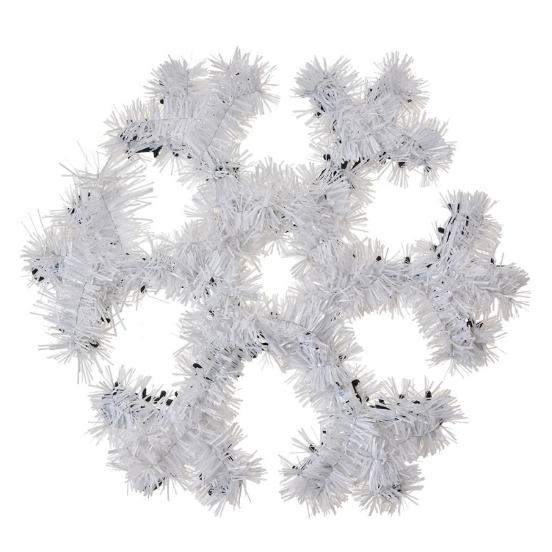 65570 Décoration de Noël Flocon de neige 29x29x1 cm Blanc Plastique