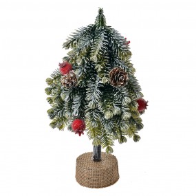 265572 Christmas Decoration Christmas Tree 12x12x24 cm Green Plastic
