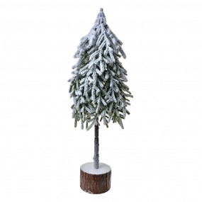 265580 Christmas Decoration Christmas Tree 20x15x53 cm Grey White Plastic