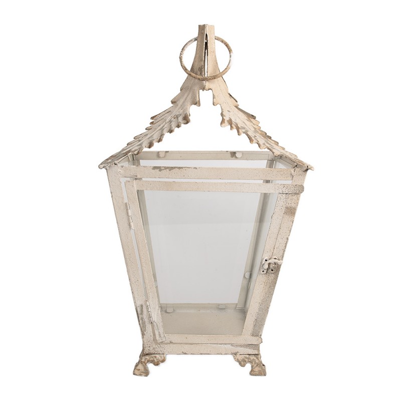 6Y5585 Lanterna  26x26x47 cm Beige Ferro Vetro