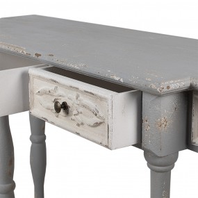 25H0461 Side Table 142x42x85 cm Grey Wood Rectangle Console Table