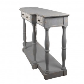25H0461 Side Table 142x42x85 cm Grey Wood Rectangle Console Table