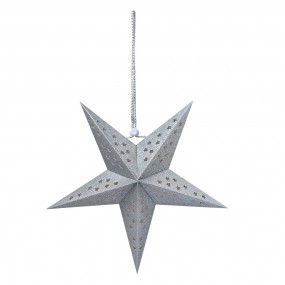 26PA0512SZI Hanging star 30x10x30 cm Silver colored Paper