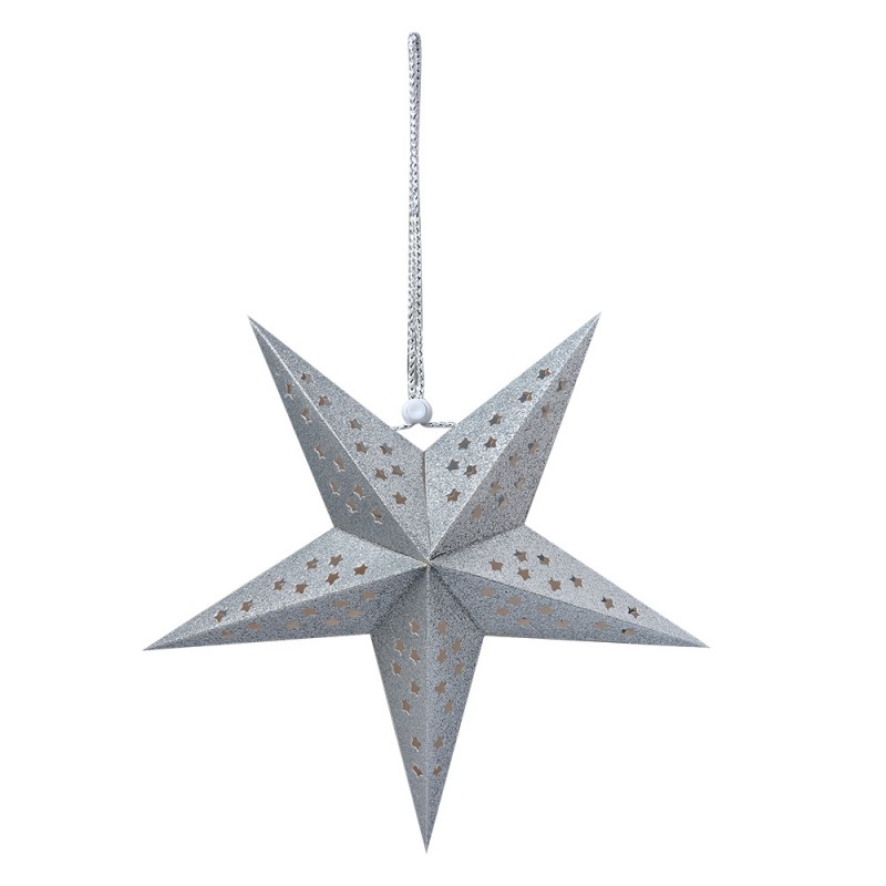 6PA0512SZI Hanging star 30x10x30 cm Silver colored Paper