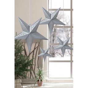 26PA0512SZI Hanging star 30x10x30 cm Silver colored Paper