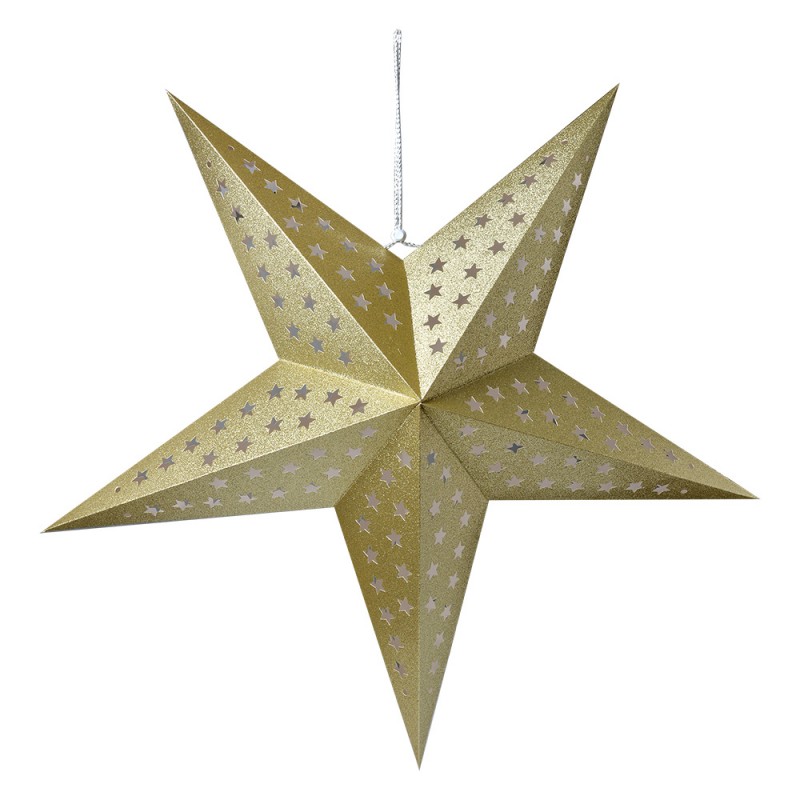6PA0512XL Hanging star 90x20x90 cm Gold colored Paper
