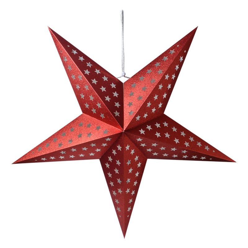 6PA0512XLR Hanging star 90x20x90 cm Red Paper