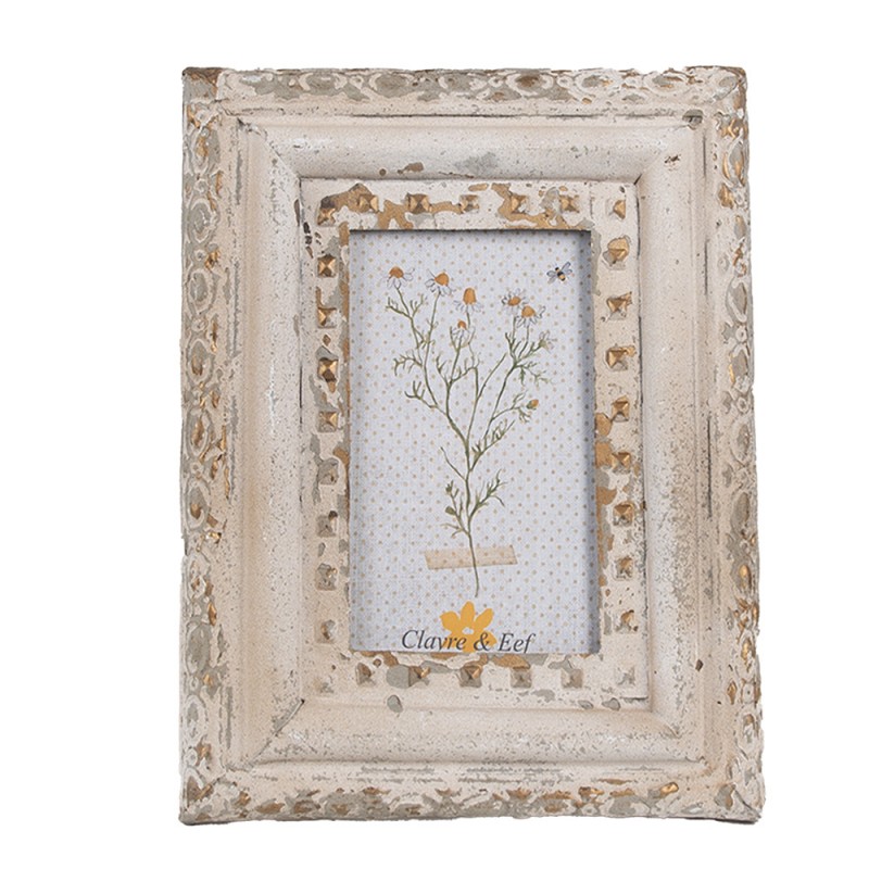 2F1100 Photo Frame 10x15 cm Beige Iron Glass Picture Frame