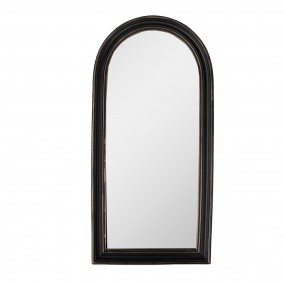 262S288 Mirror 15x31 cm Black Polyresin Glass Wall Mirror