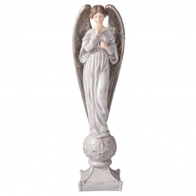 26PR2256 Figurine Angel 15x13x53 cm White Polyresin Christmas Decoration