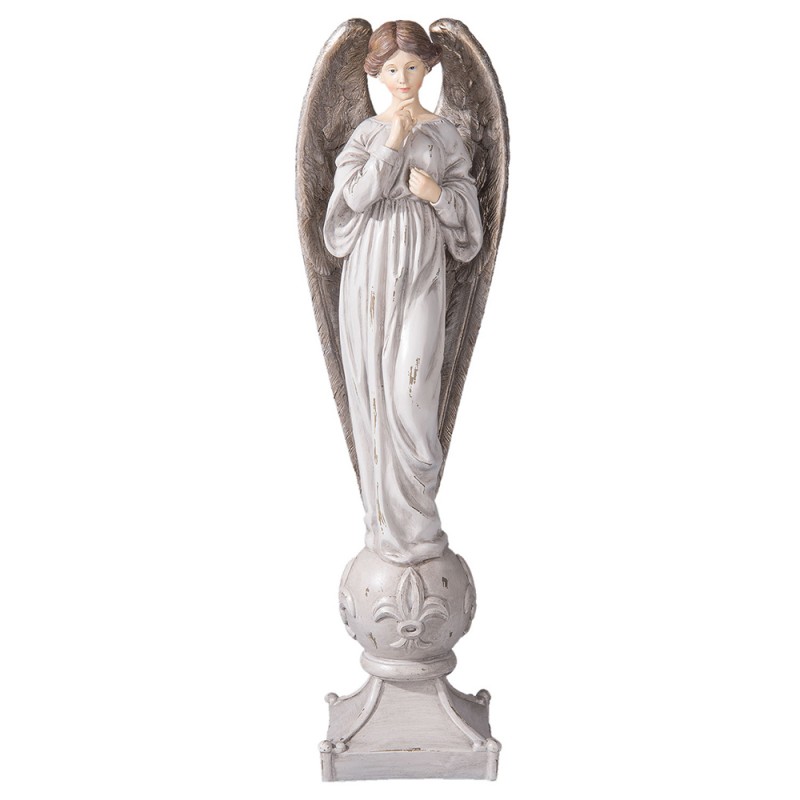6PR2256 Figurine Angel 15x13x53 cm White Polyresin Christmas Decoration