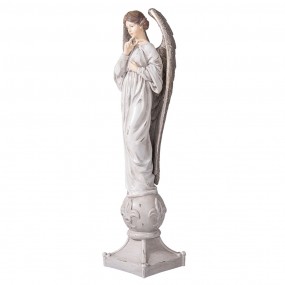 26PR2256 Figurine Ange 15x13x53 cm Blanc Polyrésine Décoration de Noël