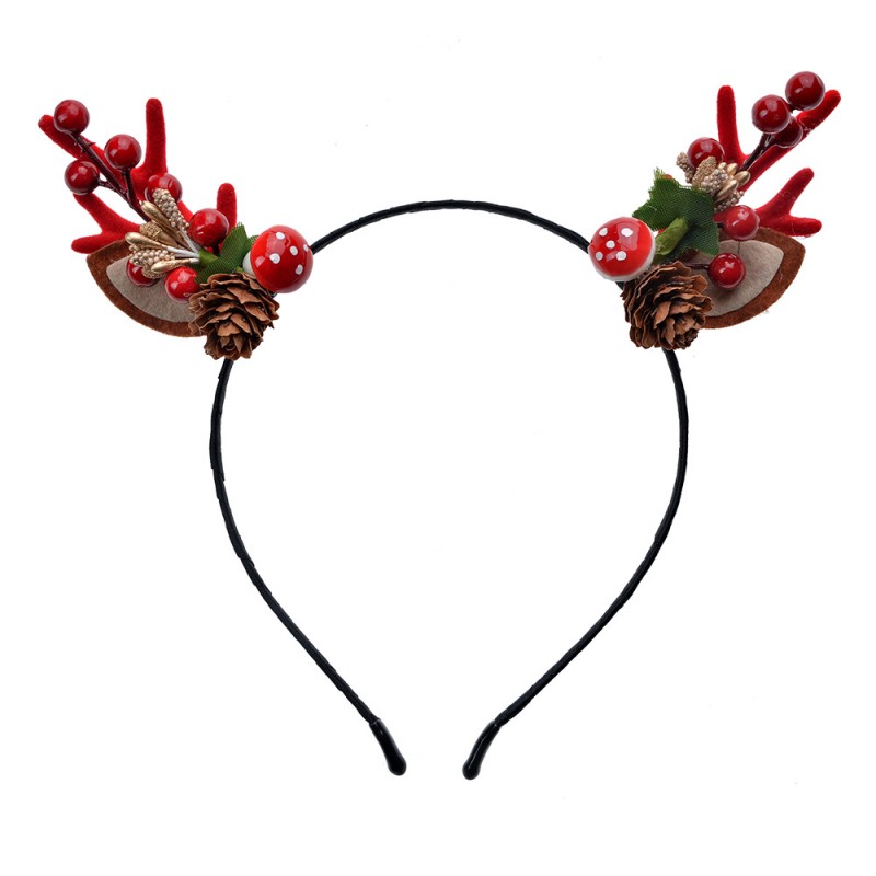 JZHB0143 Headband Girl Red Plastic Antler Headband Women