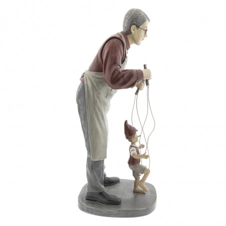 Clayre & Eef Figurine Pinocchio 24 cm Noir Rouge Polyrésine