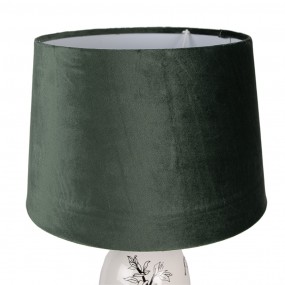 26LMC0039 Tafellamp  Ø 28x50 cm  Wit Groen Kunststof Vogel Bureaulamp