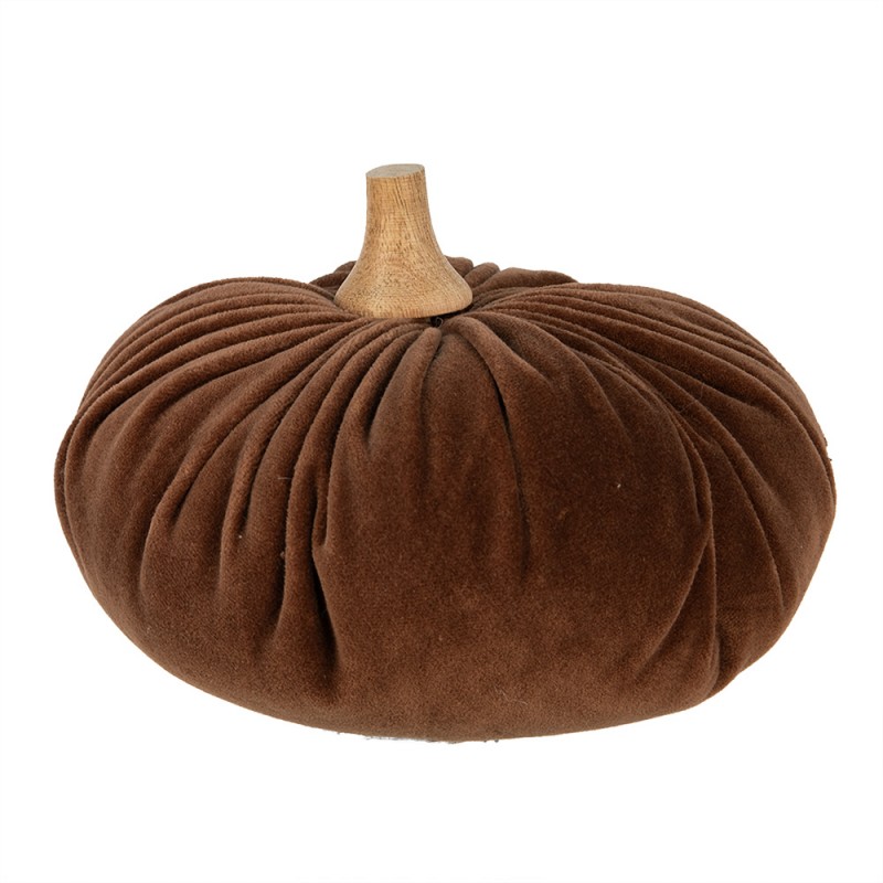 65424 Decorazione Zucca Ø 20x14 cm Marrone Tessuto