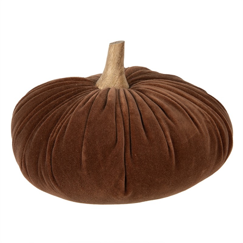 65425 Decorazione Zucca Ø 25x16 cm Marrone Tessuto