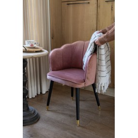250557P Dining Chair 59x62x79 cm Pink Iron Textile Chair