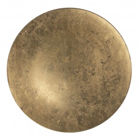 264602 Charger Plate Ø 33 cm Gold colored Plastic Round Candle Tray