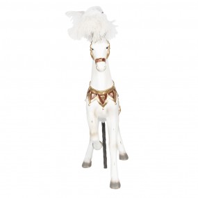 26PR2441 Figurine Horse 54 cm White Polyresin Home Accessories