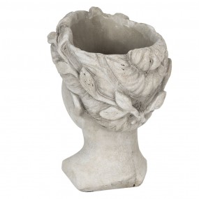 26TE0291M Planter 16x15x21 cm Grey Stone Indoor Planter