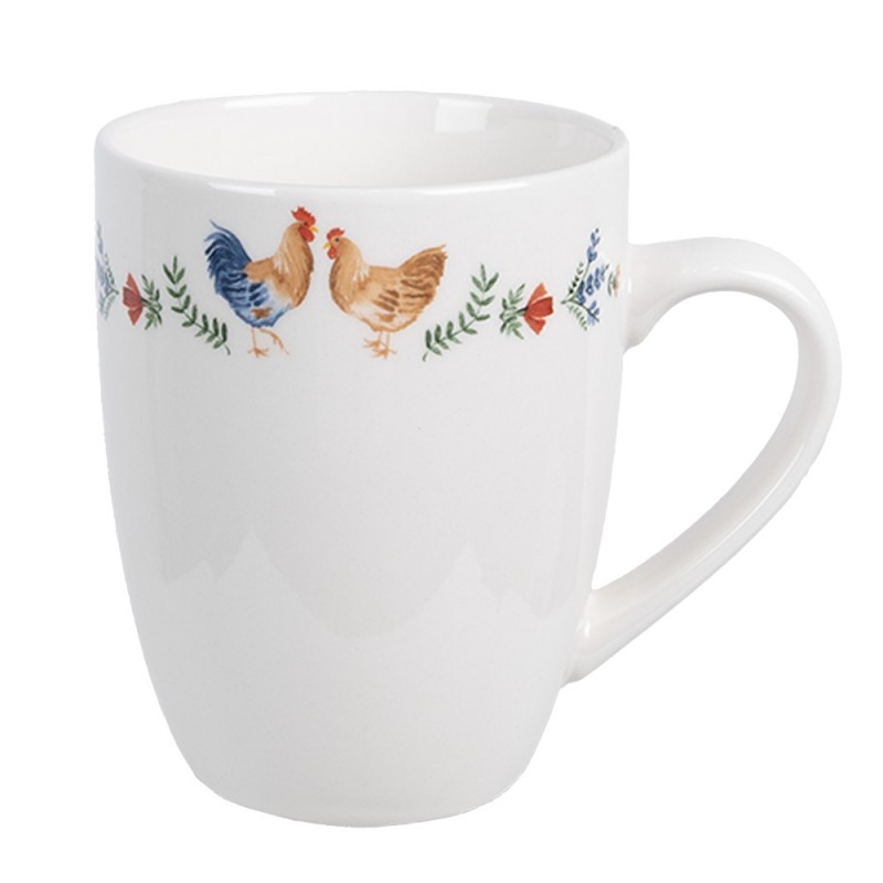 CARYMU Mug 350 ml Blanc Céramique Coq Gobelet