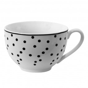 2SDKS Tasse et soucoupe 238 ml Blanc Noir Porcelaine Vaisselle