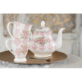 2SWRMU-1 Mug 300 ml Rose Blanc Porcelaine Roses Gobelet