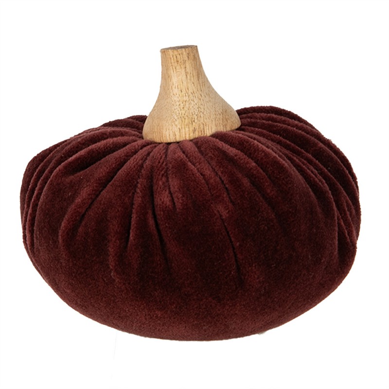 65412 Decoration Pumpkin Ø 12x10 cm Red Fabric