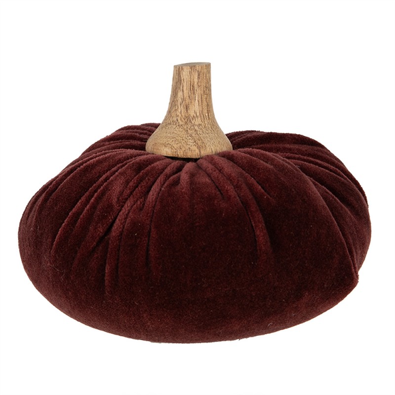 65413 Decoration Pumpkin Ø 15x12 cm Red Fabric