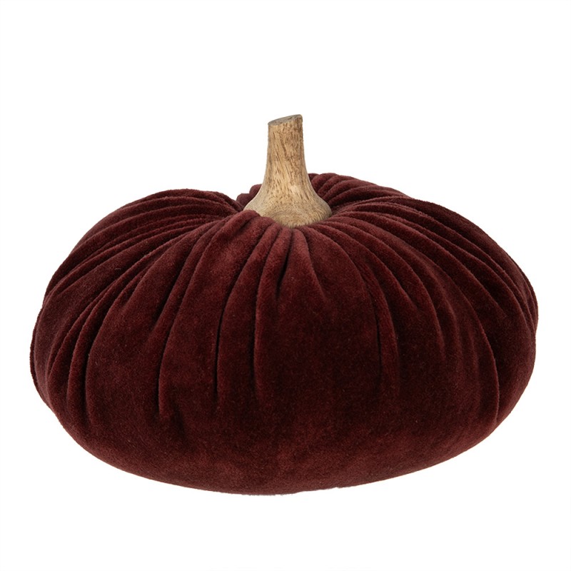 65414 Decorazione Zucca Ø 20x14 cm Rosso Tessuto