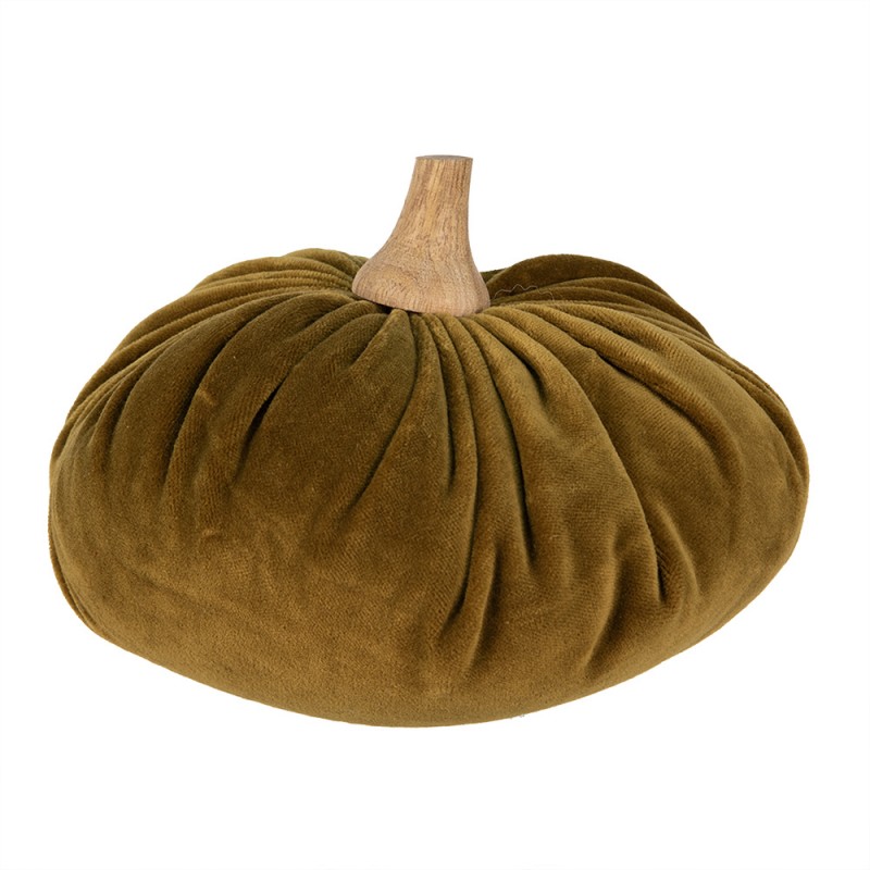 65419 Decorazione Zucca Ø 20x14 cm Verde Tessuto