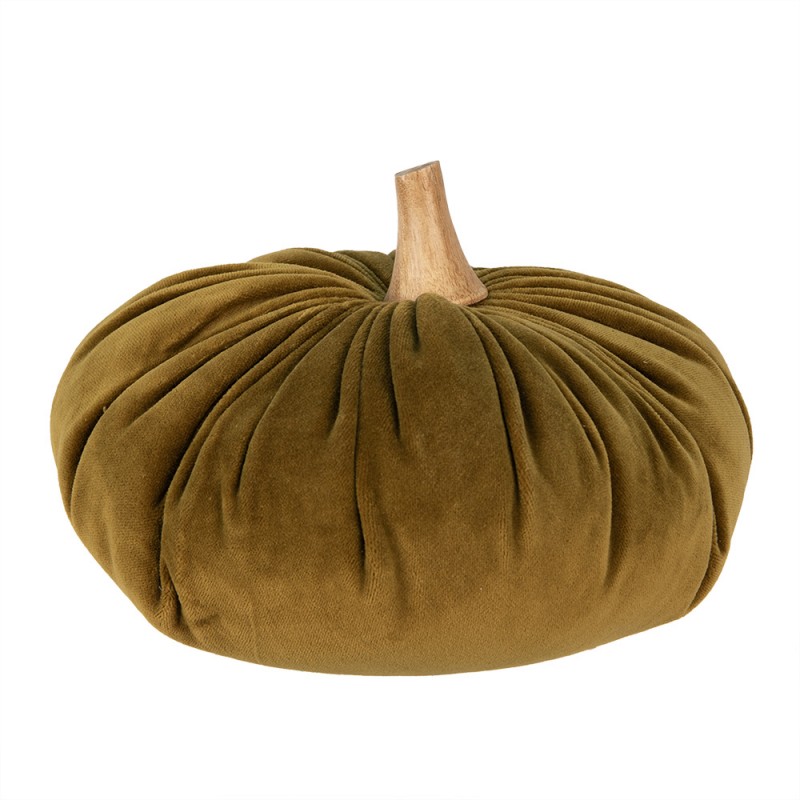 65420 Décoration Citrouille Ø 25x16 cm Vert Tissu