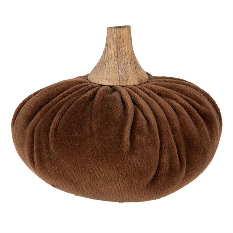 65422 Decoration Pumpkin Ø 12x10 cm Brown Fabric