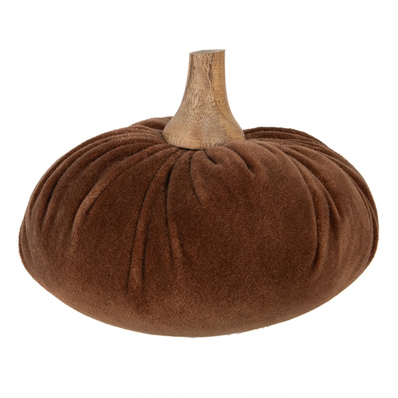 65423 Decoration Pumpkin Ø 15x12 cm Brown Fabric